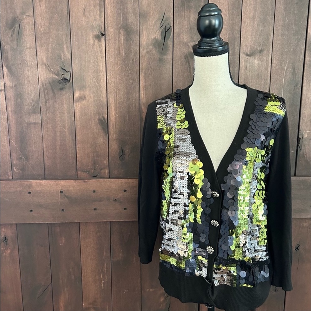ST. JOHN Couture collection sequin sweater